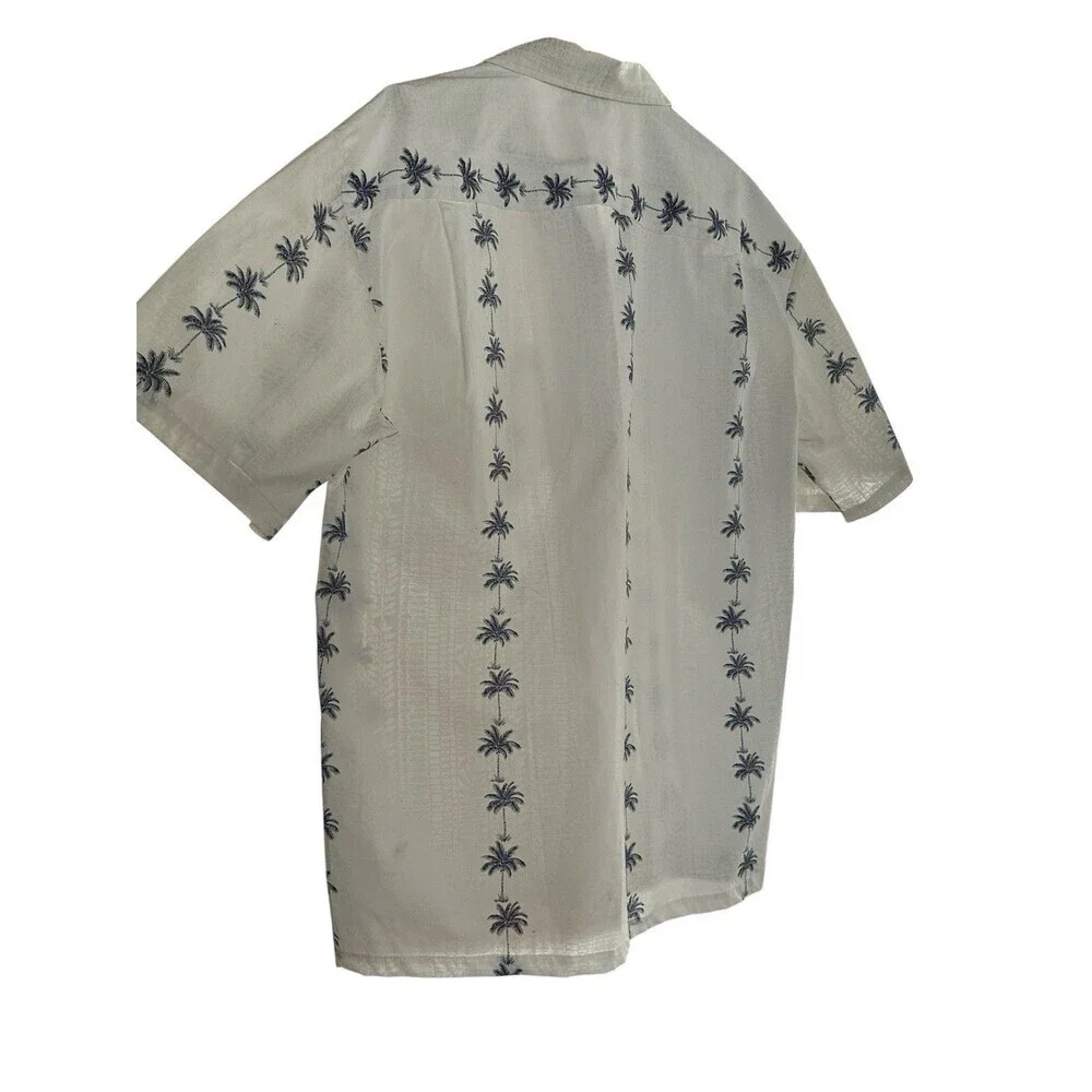 Pacific Legend Men’s Hawaii Shirt XL with Palm Trees  Cruise Coastal Beachside